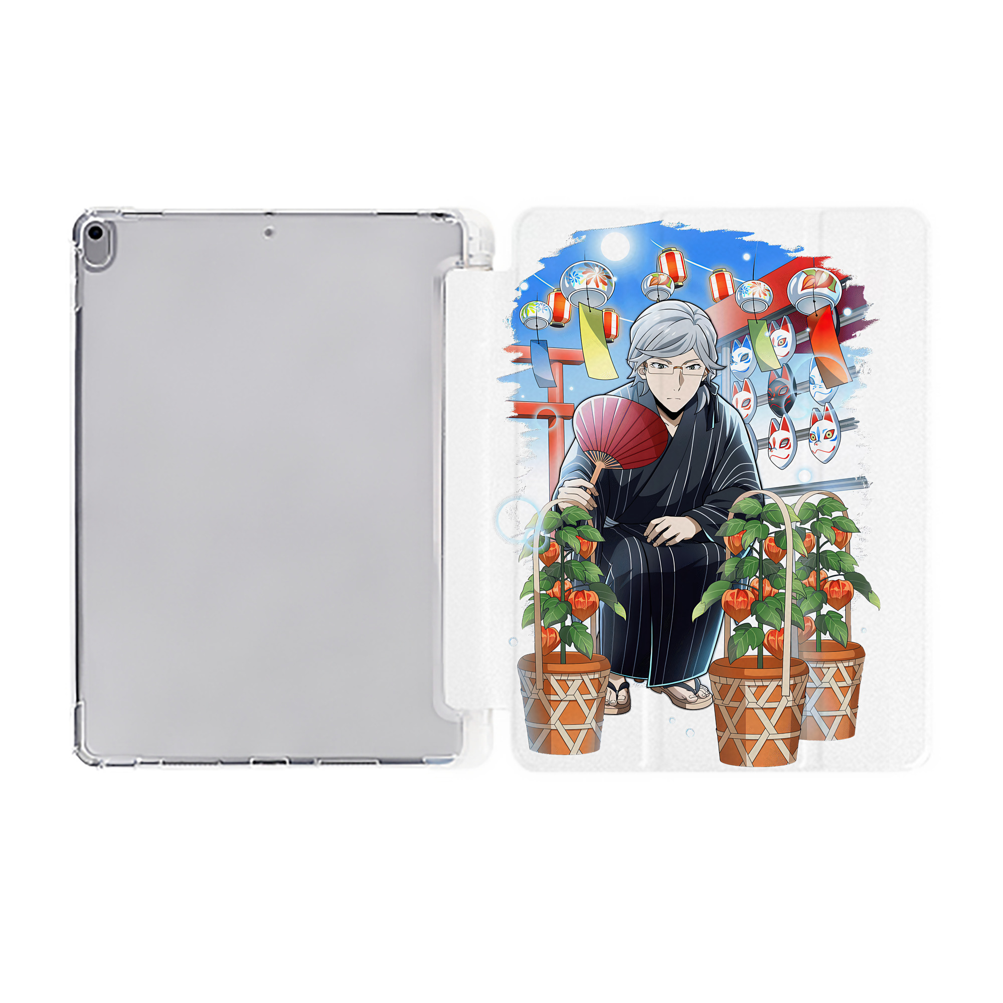 （画像用） 文豪ストレイドッグス Bungo Stray Dogs IPad ケース ペン収納付き 三つ折りスタンド PUレザー×シリコン 対応機種9.5/10.5/10.9インチ